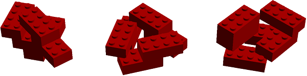 6 lego bricks