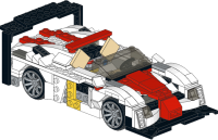 Le Mans prototype race car, an alternate model of set 31006