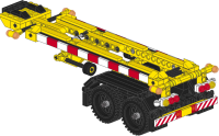 Container trailer for 20ft containers with simple legs
