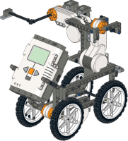 WRO 2013 robot using a single motor to drive