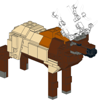 The elk from the zoo display in Hotel Legoland, Billund, 2014