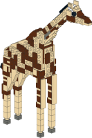The giraffe from the zoo display in Hotel Legoland, Billund, 2014