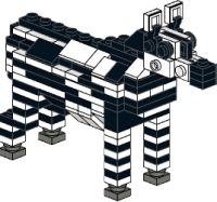 The zebra from the zoo display in Hotel Legoland, Billund, 2014